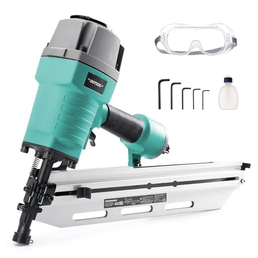 DOTOOL Framing Nail Gun 21 Degree 2-Inch to 3-1/2-Inch with Tool-Less Depth Adjustment Pneumatic Framing Nailer Air Nail Gun for Wall Sheathing, Siding Mount