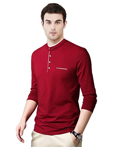 Image of EYEBOGLER Men's Full Sleeve Regular Fit Casual T-Shirt | Comfortable Everyday Wear Top | Stylish Tee for Daily, Travel & Casual Outfits