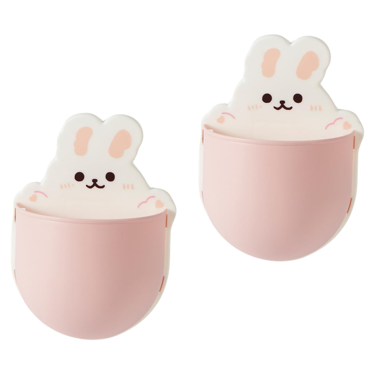 SOLUSTRE 2pcs Wall Storage Rack Nail Makeup Brush Toothbrush Holder Organizer for Bathroom Living Room Easy Installation Drain