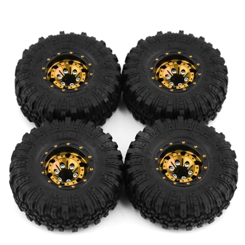 Roues Beadlock 1.0 avec pneus crawler RC Axial SCX24 TRX4M FCX2