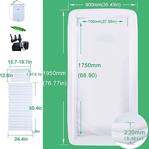 Payrfv Inflatable Bathtub, Adult Pvc Bathtub, Inflatable Bedside Shower Kit With Electric Air Pump And Water Bag, Wash Fullbody In Bed, Portable Bathtub For The Pregnant, Elderly, Disabled #TOP3