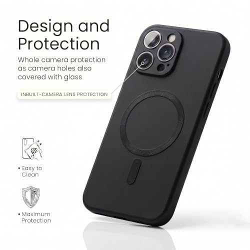 Image of amazon basics Premium Mag-Safe Case for iPhone 11 Pro | Shockproof & Anti-Scratch Cover | Soft Silicone with Wireless Charging | Camera Lens Guard - Black