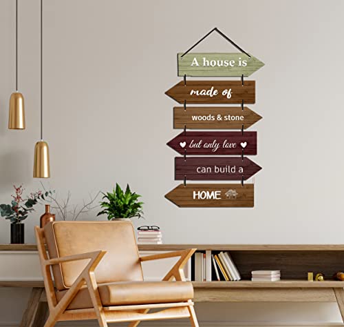 Image of Expleasia, Exuberant & Luxury Decor Decorative Wall Hanging Wooden Art Decoration Item for Home Office Living Room Bedroom Decoration Items Home Decor Gift Items (House is made)