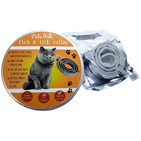 Cat flea collar, Pets Ark brand, tick & mosquito repellent (8 months Protection) Cover