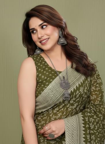 Image of Yashika Women's Georgette Saree with Blouse Piece for Traditional Ethinic Wear Sari