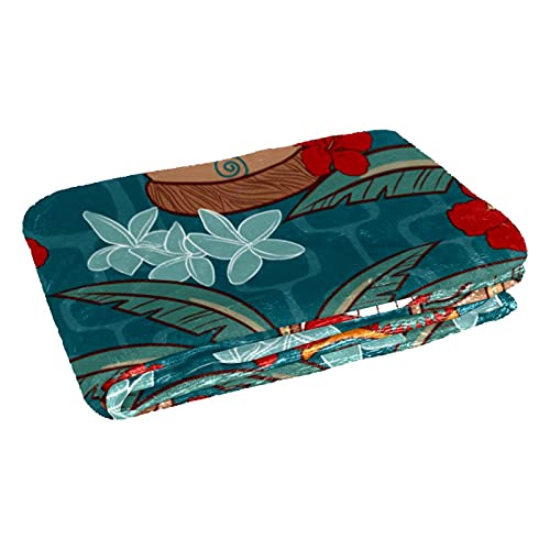 Couverture douce Tiki Prints : votre plaid idéal du salon au camping