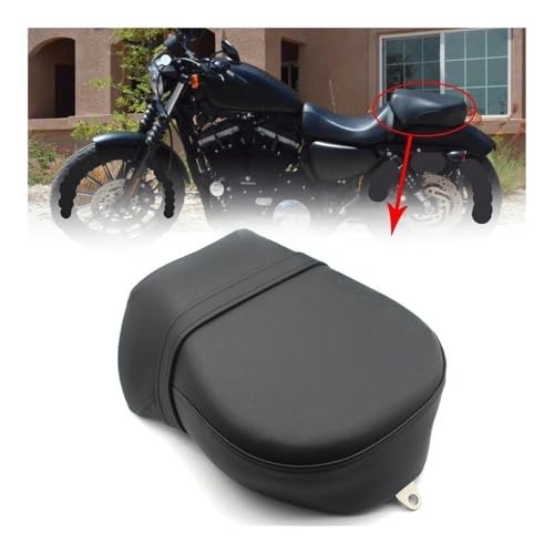 Cojín de pasajero negro para moto Iron 883 con acabado resistente 2