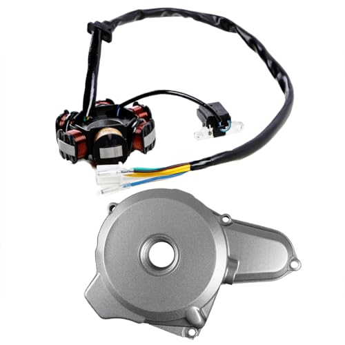 SUISUITONG Motorcycle Engine Cover Protector Case with 6 Coil Stator