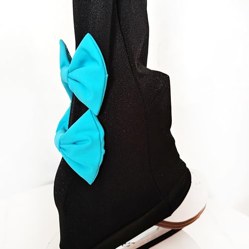 LIUHUO Ice Skating Pants Girls Fleece Women's Figure Skating Trousers Bows Breathable Ice Skating Leggings for Skaters Green