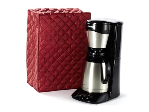 Image of Covermates Coffee Maker Cover, 15 inchW x 11 inchD x 18 inchH, Red | slip-on design, quilted 2-layer polyester with padding, stain-resistant, 3-year warranty