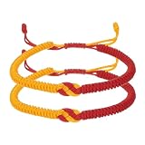 PATIKIL 2 Pz Braccialetti Coordinati Per Coppia Rosso Giallo Rosso Giallo