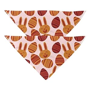 Djsimfhdng Wielkanocne Chustki dla Zwierząt 2-pak