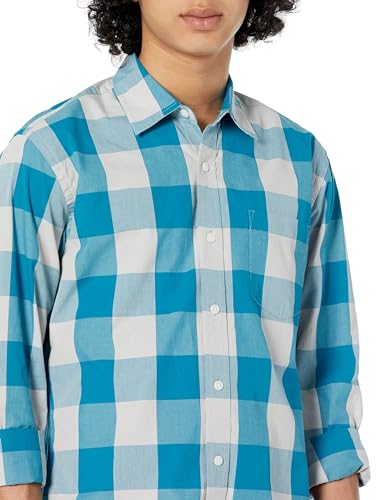 Image of Amazon Essentials Men's Regular-Fit Long-Sleeve Casual Poplin Shirt, Button Front, Business Casual, Collared