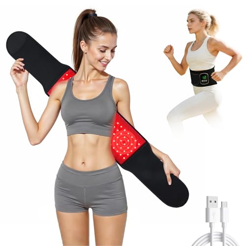 Red Light Therapy Belt for Body for Back Knee Abdomen (Black)