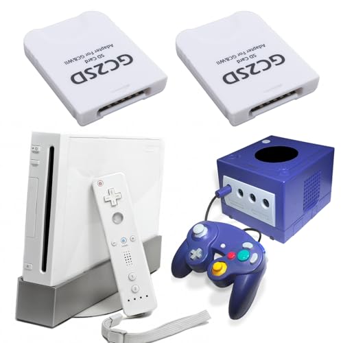 Create idea 2X Adaptador Tarjeta de Almacenamiento 512 GB Lector Tarjetas Micro GC2SD 45x35,5x7mm Compatible con Gamecube Consolas Wii Color Blanco - imagen 2