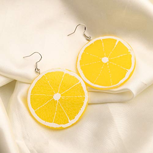 Seiraa Lemon Drop Earrings Fruit Lover Gift Acrylic Earrings Summer Gift Lemon Jewelry Fashion Jewelry For Women Girls (Lemon Earrings) #TOP1