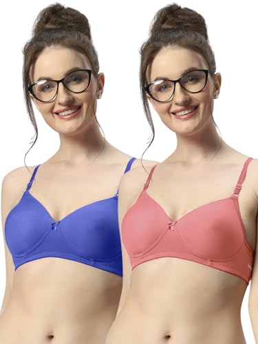 Image of SONARI Wire Free Padded Bra | Medium Padding for Support, Medium Coverage, Soft Cotton Polyester Material, Adjustable Straps with Hook & Eye Closure, Wash Only - 007