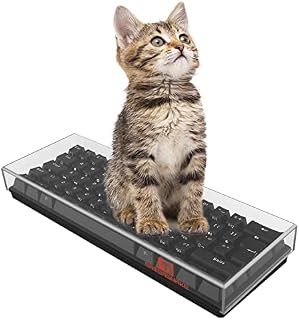 MAMBASNAKE 60% Premium Acrylic Keyboard Cover Dust Cover Waterproof Anti-Knock Clear Keyboard Cover for Mini Compact PC Mechanical Gaming Keyboard, 11.5*4*1.1 in, Compatible with K60 K61 GK61 SK61 K65