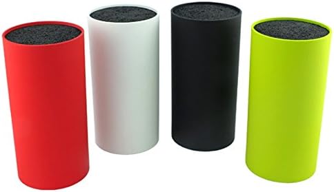 Stylish and Attractive Universal Round Fibre Knife Messerblock In Red/Black/White/ Green Colour (PACK OF 1, WHITE)