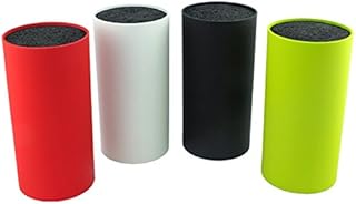 Stylish and Attractive Universal Round Fibre Knife Messerblock In Red/Black/White/ Green Colour (PACK OF 1, WHITE)