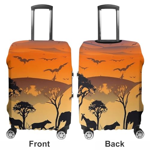 Luggage Cover Elastic Suitcase Cover Protector Washable Travel Baggage Covers African Wild Animals Luggage Covers Carry On Luggage Protector Anti-scratch 19-32 Inch XL3