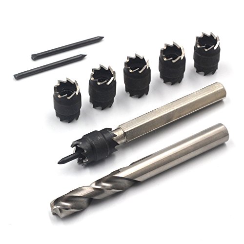 Spot Weld Cutter, Sheet Metal Hole Cutter, Punch Remover Panel Separator for Power Drill Welding Auto Body Work Tool, 3/8 Inch Drill Bit Tool (9-Pack)