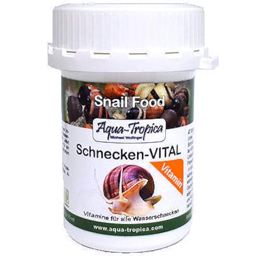 Aqua-Tropica - Schnecken-VITAL Vitamin - Schneckenfutter Sticks I Zur Unterstützung des Wachstum I Förderung Zellregeneration und Immunsystem I 40g