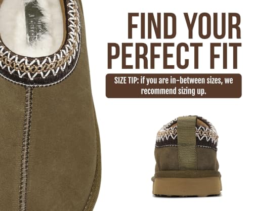 Image of Project Cloud 100% Genuine Leather Shearling Slippers for Women (Nerita) | Australian Fur Lining Memory Foam Insole Non Slip EVA Sole Fuzzy Plush House Shoes Warm Cozy Indoor Footwear Everyday Comfort
