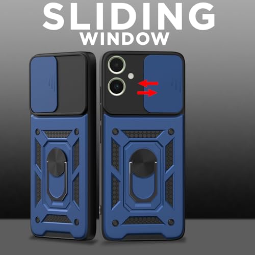 Image of Luxe Back Cover for Samsung Galaxy A05 / Samsung Galaxy F05 / Samsung Galaxy M05 | D10 Tough Armor Case | Sliding Camera Shield | 360 Protection | Kickstand Ring Holder | Military-Grade Shockproof