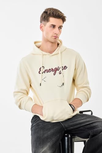 Image of SNITCH Men Casual Hoodie| Oversized Fit Hooded Neckline with Graphic Print & Long Sleeve| Soft Cotton-Polyester Blend for Daily Winter Wear & Streetwear