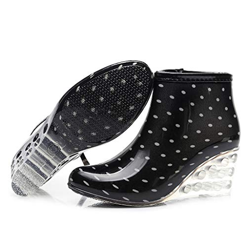 Women's Rain Boots Wedges Short Rain Boots Water Shoes Olive Overalls Women2