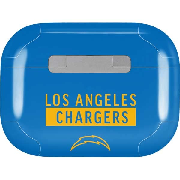 Skinit Decal Audio Skin Compatible with Apple AirPods Pro (2rd Gen, 2022) - Officially Licensed NFL Los Angeles Chargers Blue Performance Series Design
