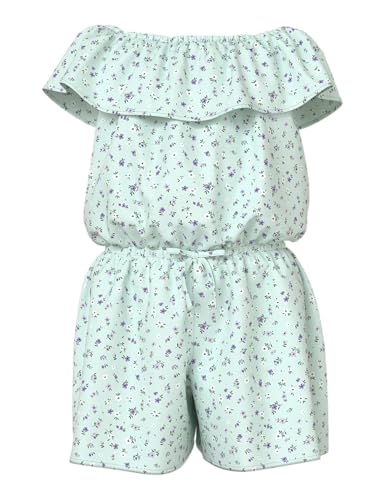 Name It Mädchen Nkfvinaya Ss Playsuit Fffff Noos, Aqua Glass, 122