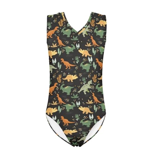 Image of One Piece Swimsuit Girls Kids Bathing Suit V Neck Wide Shoulder Strap Toddler Beach Swimwear for 3-14 Years