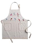 Maison d' Hermine Birdies on Wire 1 Piece 100% Cotton Apron with an Adjustable Neck & Two Side Pocke