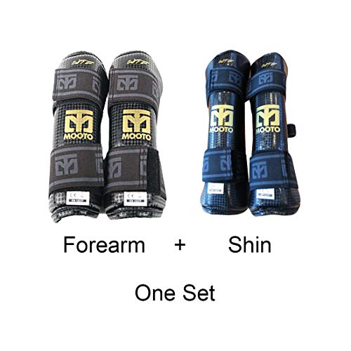 Mooto Korea Taekwondo Extera Protector Forearm & Shin One Set Protection Gear Black