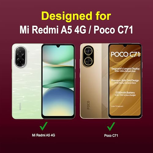 Image of Zapcase Back Case Cover for Mi Redmi A5 4G | Compatible for Mi Redmi A5 4G Back Cover | Liquid Silicon Magic Case with Camera Protection | Plum