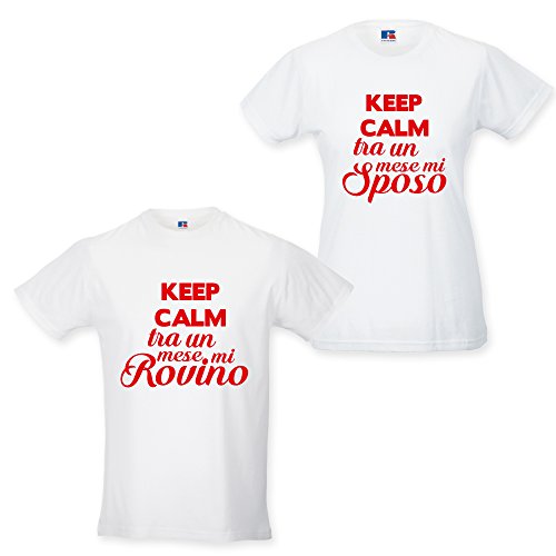Coppia T Shirt Magliette You And Me Keep Calm tra