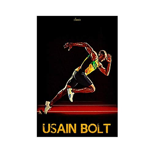 LKJHLK Usain Bolt - Póster para correr, 2 lienzos, decoración de dormitorio, oficina, dormitorio, habitación, regalos, 30 x 45 cm, sin marco, estilo 1