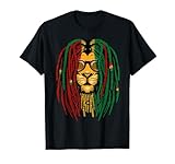 Reggae Löwe Dreadlocks Wildkatze Rasta Afrika Rastafari Look T-Shirt