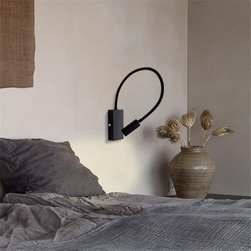 Aplique de pared con manguera ajustable para evitar la fatiga visual con luz cálida de 3W 3