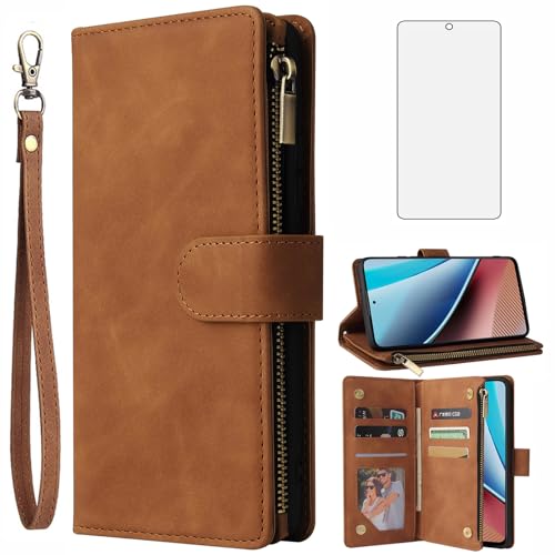 Étui Motorola Moto G Stylus 5G 2023 Asuwish en cuir avec protège-écran