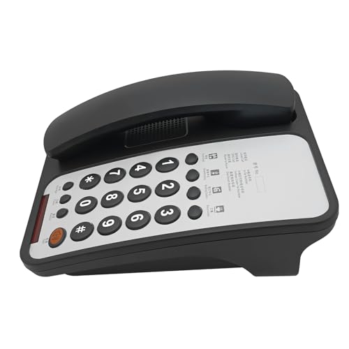 Teléfono fijo con cable, botón grande, hogar, hotel, negocios, escritorio, teléfono fijo para oficina, hogar, habitación de invitados, teléfono