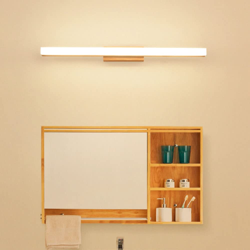 Luz Neutra 4000K Lámpara De Pared Para Espejo De Maquillaje - Aplique Interior De Baño - Iluminación De Montaje En Madera Maciza