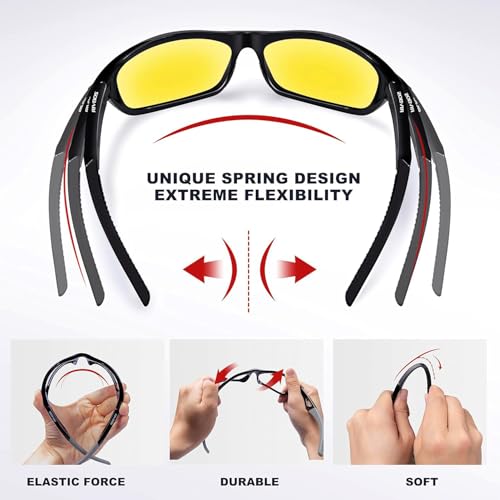 Image of RIVBOS Polarized Sports Sunglasses Driving Sun Glasses Shades for Men Women Tr90 Frame for Cycling Fishing Running RB831