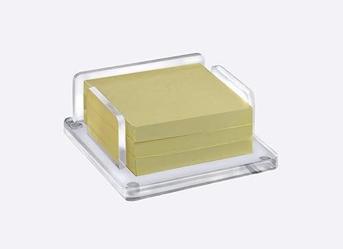 Miniatura 3 de Kantek Dispensador de notas adhesivas acrílicas, 3.9 pulgadas de ancho x 3.9 pulgadas de profundidad x 1.5 pulgadas de alto, transparente
