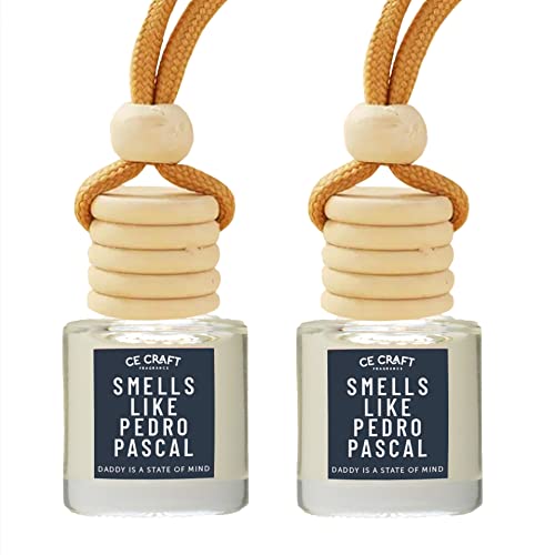Image of CANDECraftCo Car Air Hanging Fragrance Oil, Car Auto Freshener for Essential Oils, Scents Fragrance Aromatherapy Automobile Diffuser, Long Lasting (Smells Like Pedro Pascal)