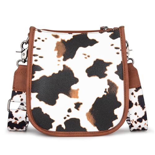 Image of Wrangler Small Crossbody Bag for Women, Mini Shoulder Purse with Adjustable Strap, Vegan Leather Phone Purse