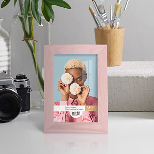 Renditions Gallery 4X6 Inch Picture Frame Sunset Pink Wood Grain Frame, High-End Modern Style, Made Of Solid Wood And High Definition Glass For Wall And Tabletop Photo Display #TOP1