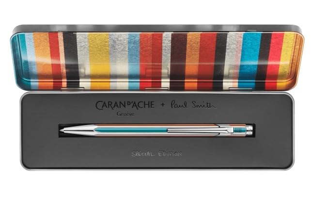 Caran d'Ache Paul Smith 849 - Penna a sfera, grigio argento, 1 pezzo